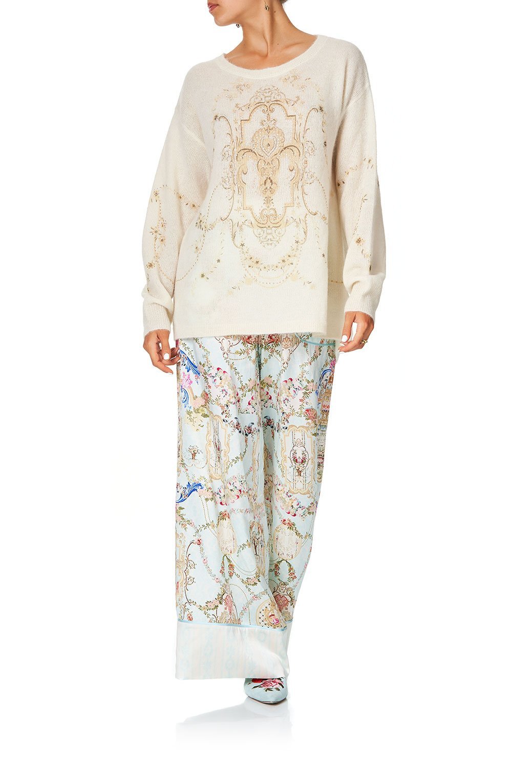 CAMILLA EMBELLISHED KNIT IVORY