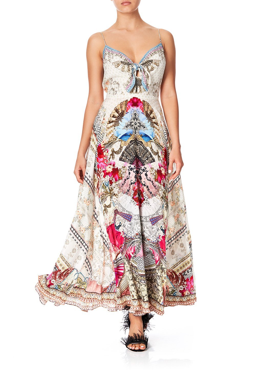 LONG DRESS WITH TIE FRONT MONTMARTRE HEART