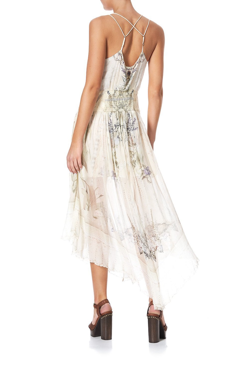 STRAP DRESS WITH SHAPED WAISTBAND MEMORIES OF MOREE