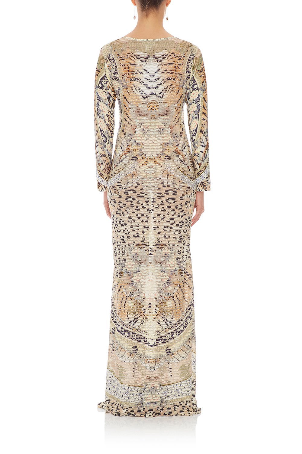 CAMILLA FANCY STITCH DRESS W/ ROUNDED V NECK MOTO MAIKO