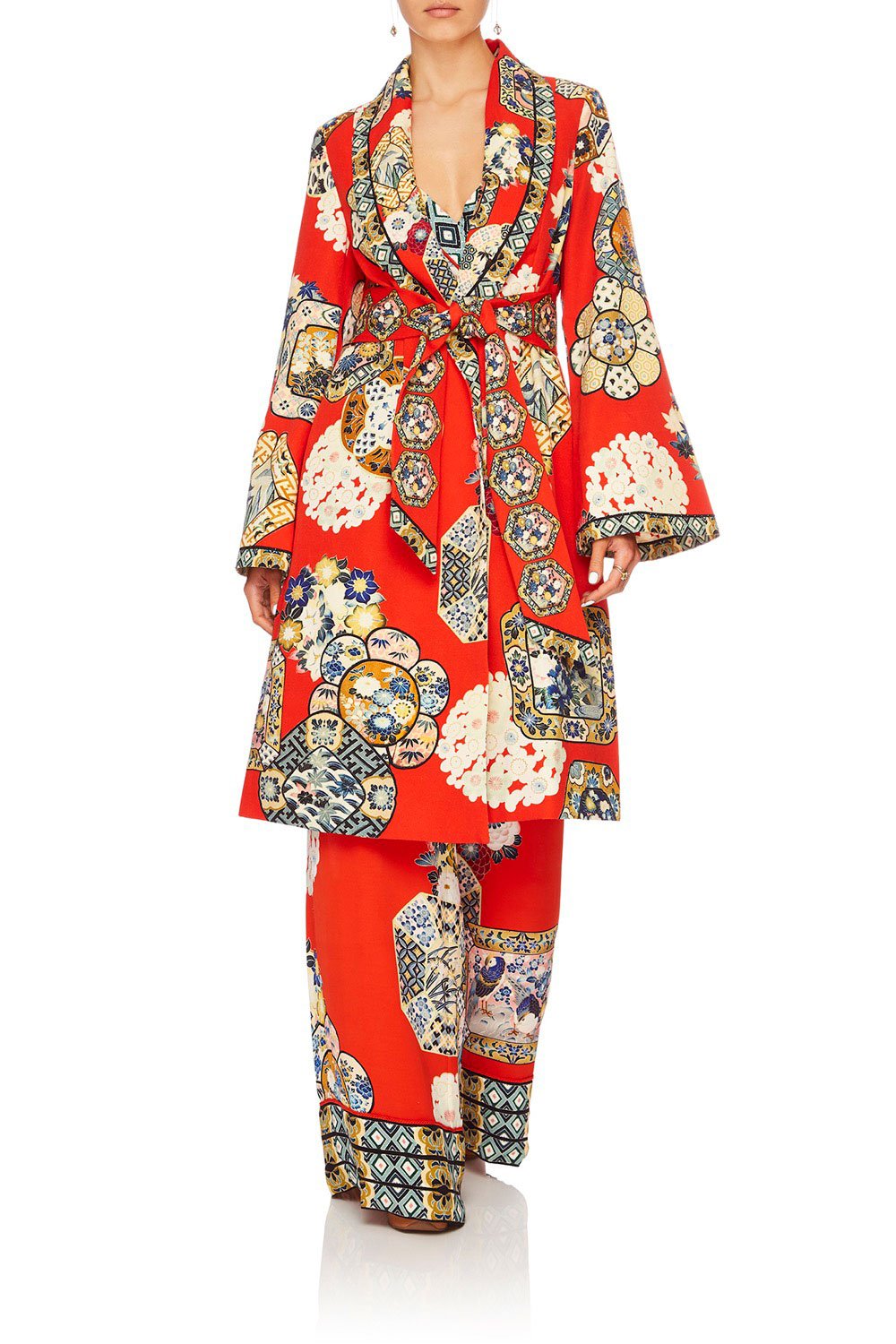 CAMILLA FOUND IN TRANSLATION FLARED SLEEVE TRENCH