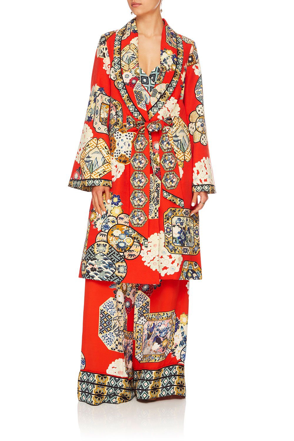 CAMILLA FOUND IN TRANSLATION FLARED SLEEVE TRENCH