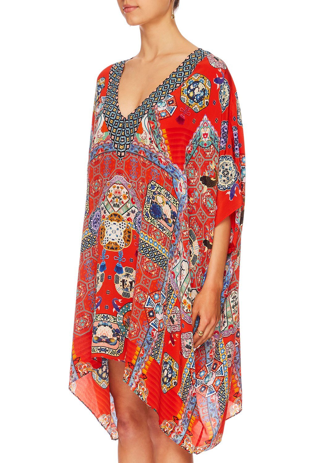 CAMILLA FOUND IN TRANSLATION RECTANGULAR V-NECK KAFTAN