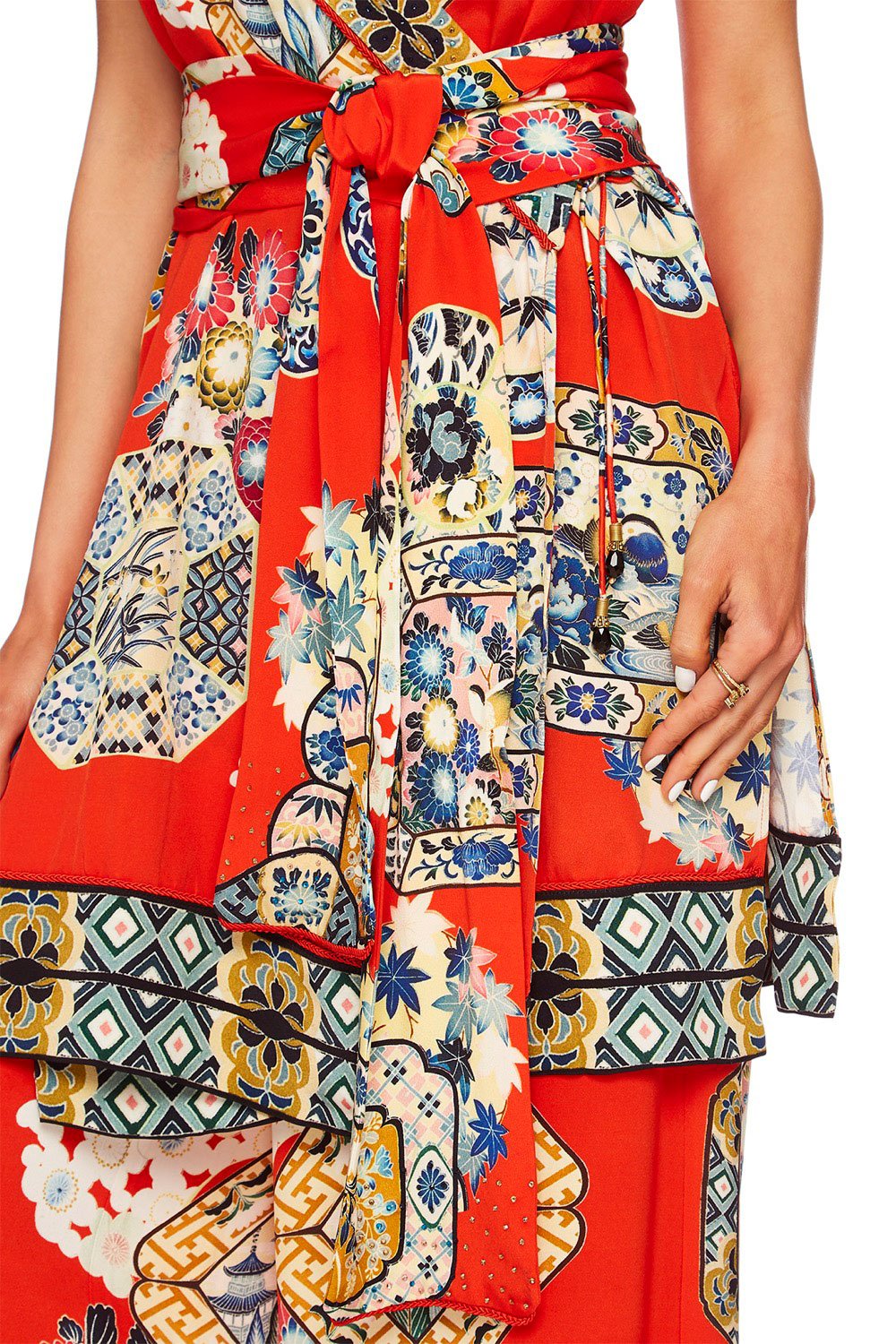 CAMILLA FOUND IN TRANSLATION WRAP TUNIC TOP