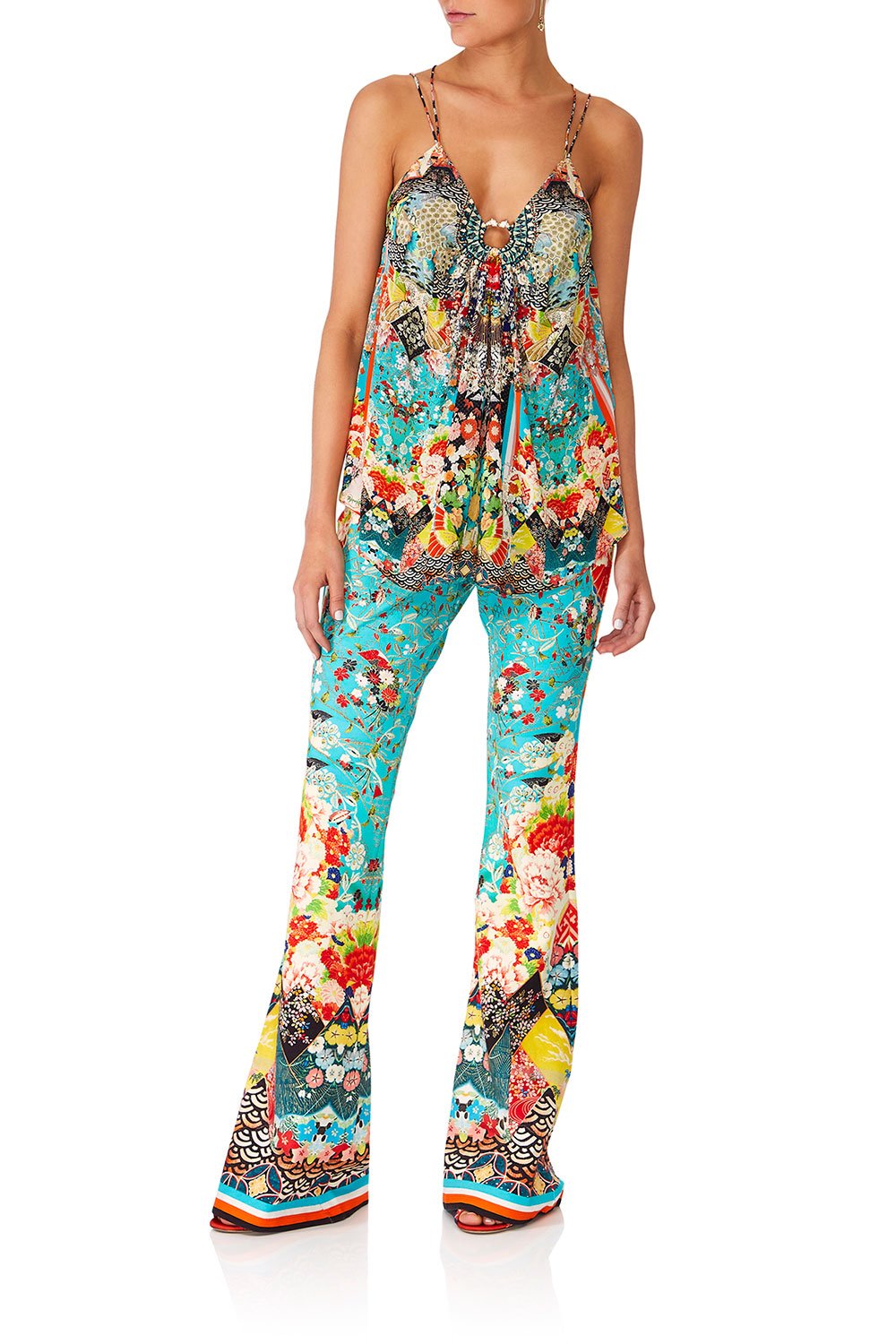 CAMILLA GALAXY GIRL METAL TRIM DOUBLE STRAP TOP