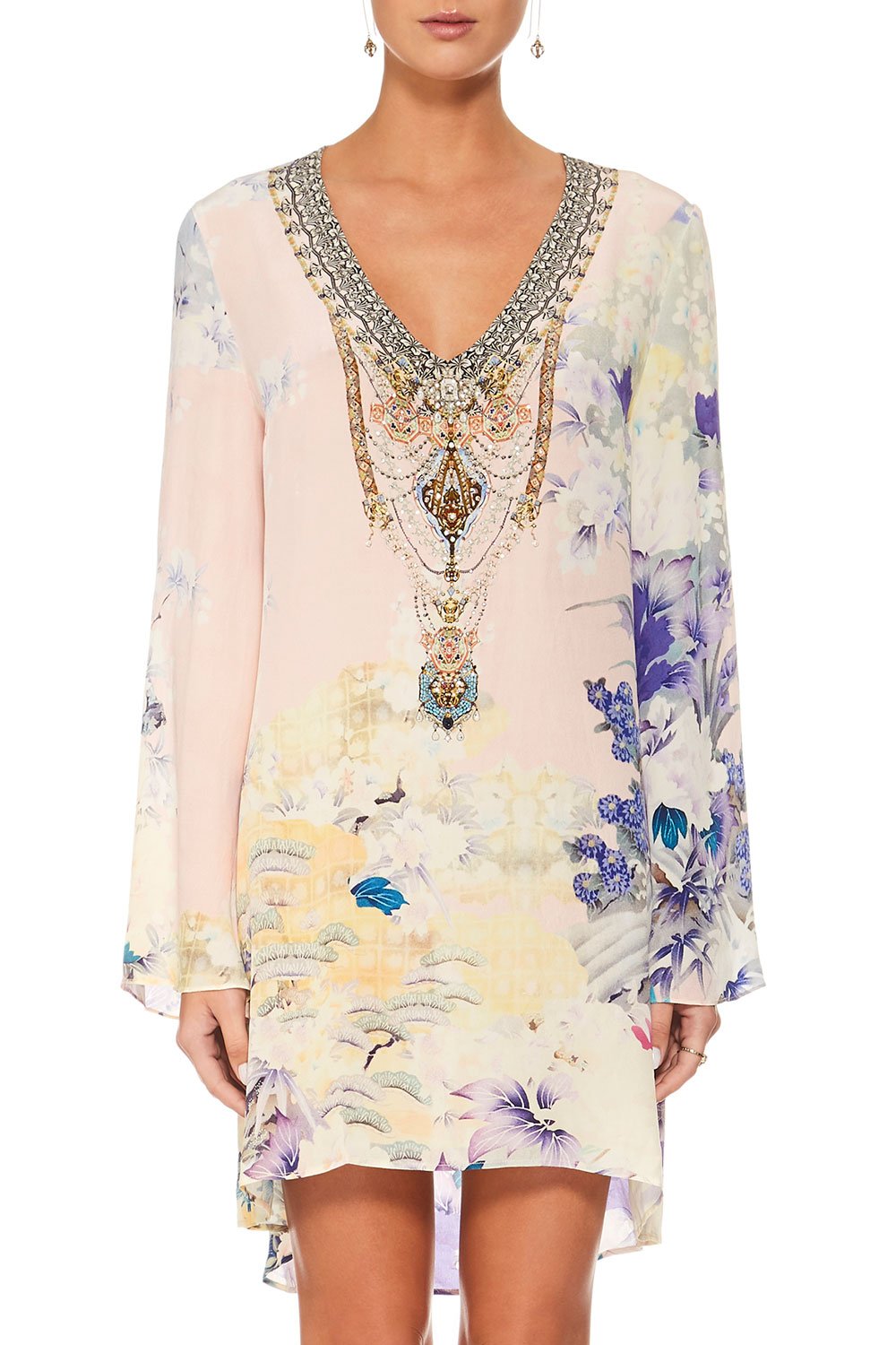 CAMILLA HARAJUKU HEIRESS V-NECK SCOOP BACK DRESS