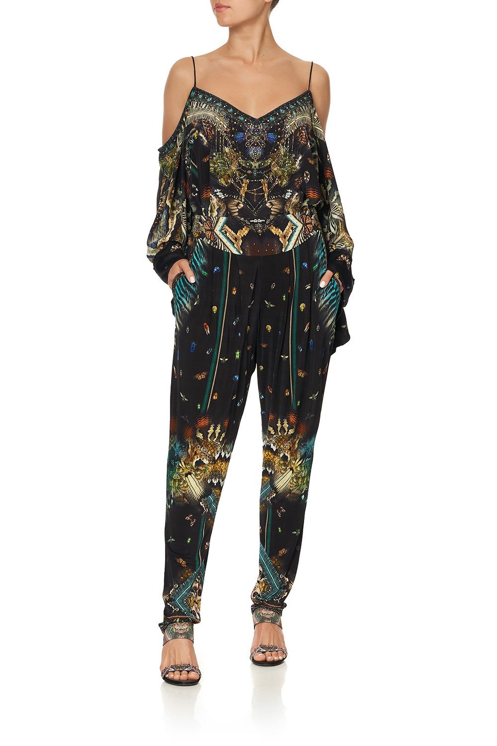 HAREM PANT WITH FRONT PLEATS MATERNAL INSTINCT