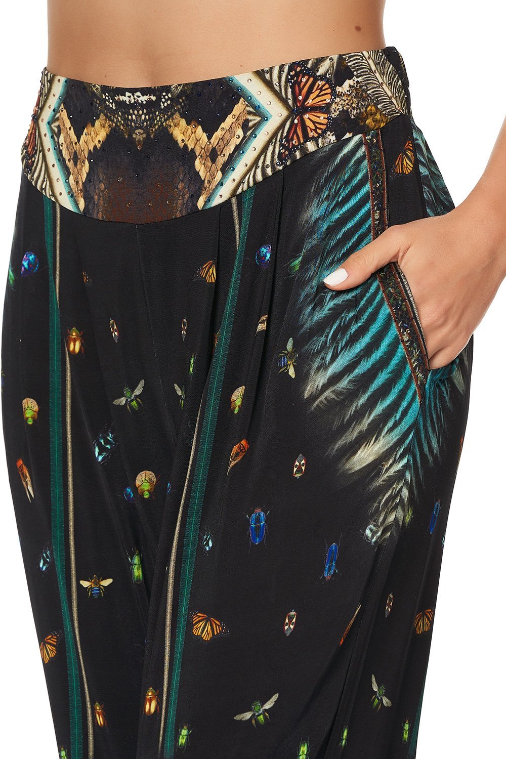 HAREM PANT WITH FRONT PLEATS MATERNAL INSTINCT