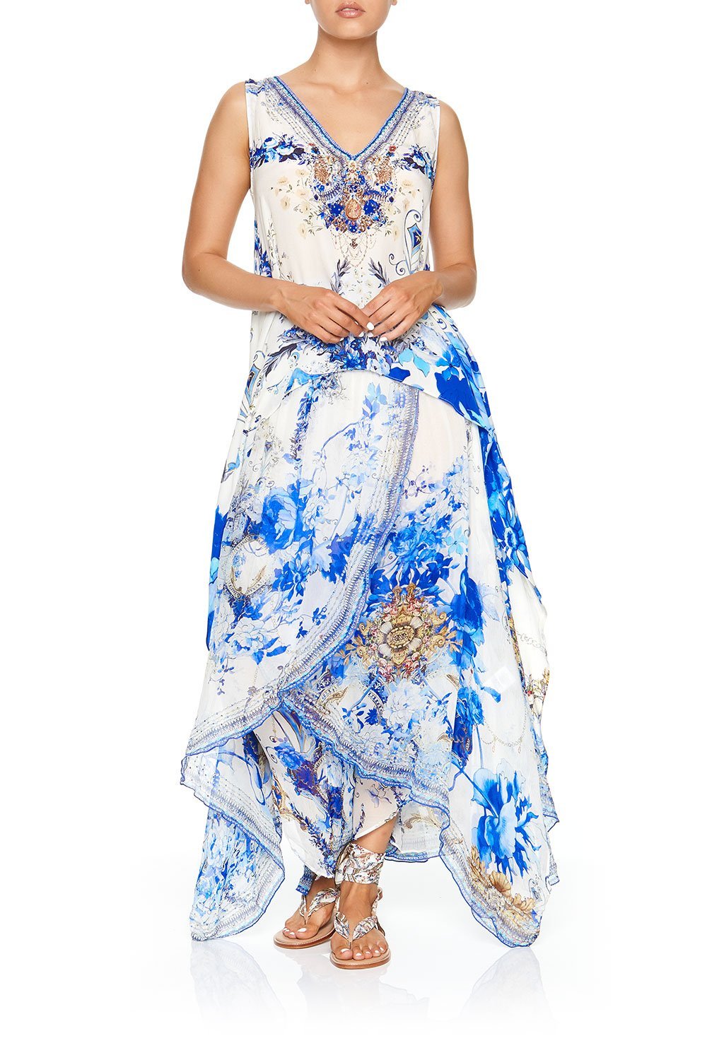 CAMILLA HIGH LOW CROSS OVERLAY TOP SAINT GERMAINE