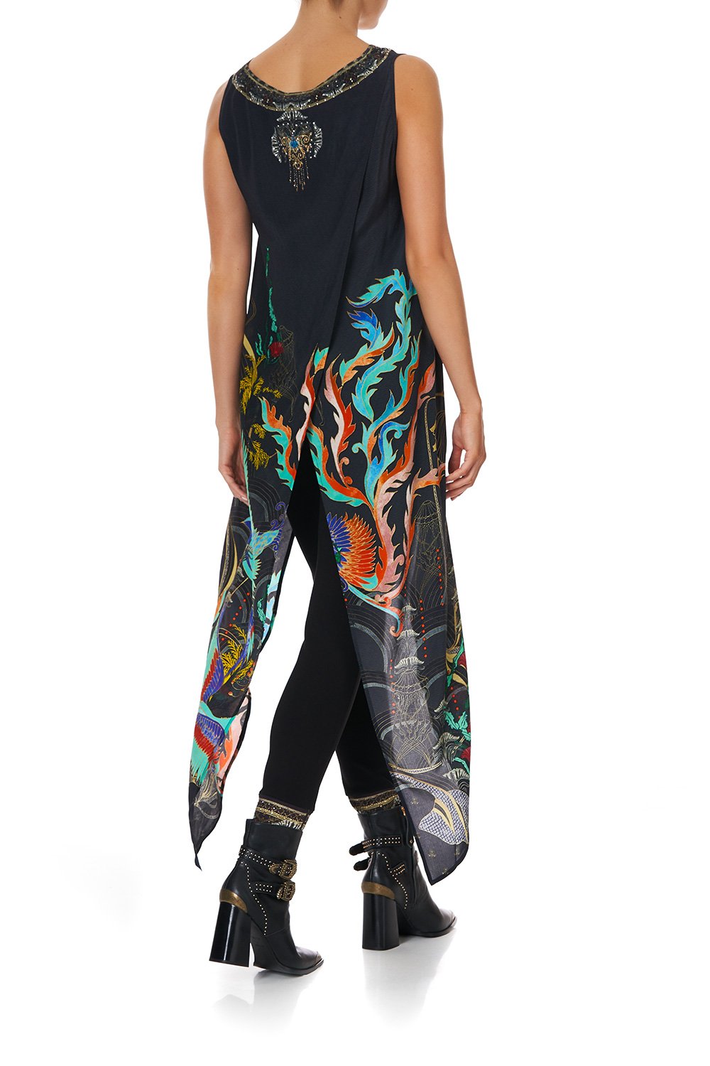 HIGH LOW CROSS OVERLAY TOP WISE WINGS