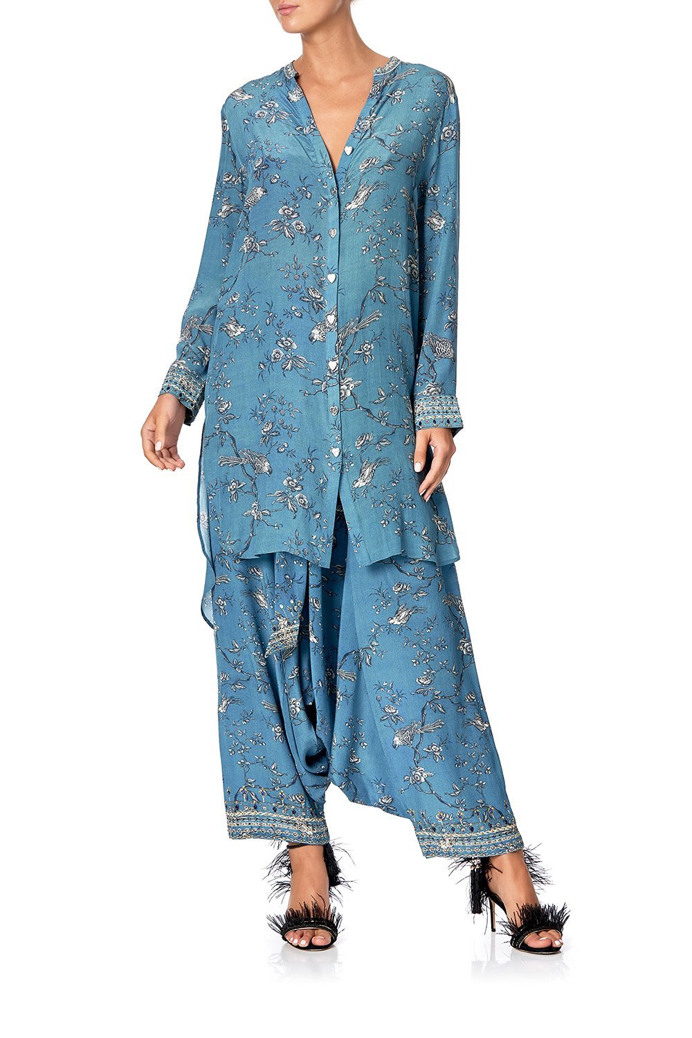 LONG LINE SHIRT WITH BUTTONS SOUTHERN BELLE