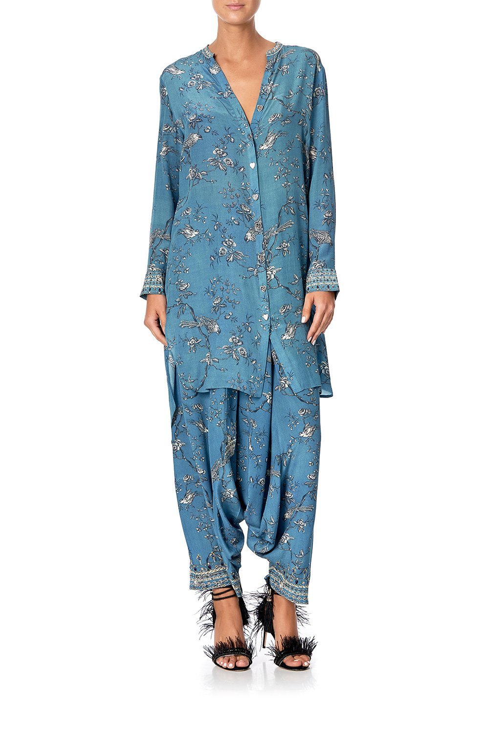 LONG LINE SHIRT WITH BUTTONS SOUTHERN BELLE