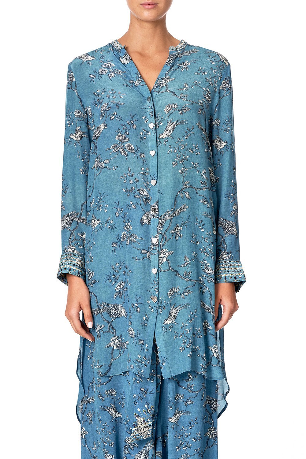 LONG LINE SHIRT WITH BUTTONS SOUTHERN BELLE