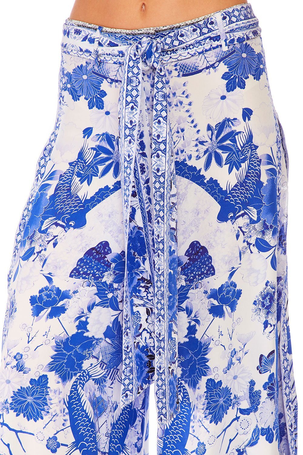 CAMILLA HIGH WAISTED TROUSER WITH GODET THE FAN SEA