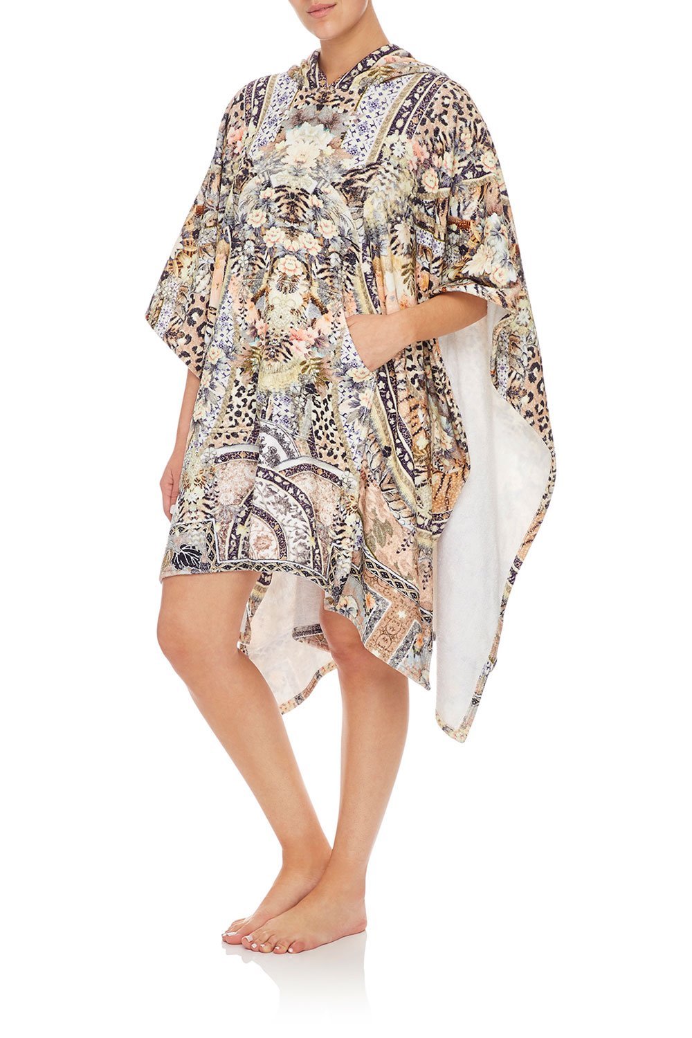 CAMILLA HOODED TOWEL PONCHO MOTO MAIKO