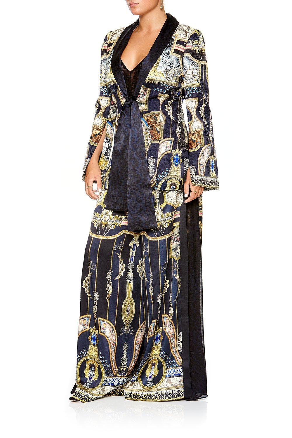 TIE FRONT JACKET MIDNIGHT MEETING