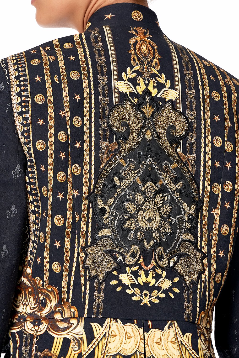 MANDARIN COLLAR JACKET MARAIS AT MIDNIGHT