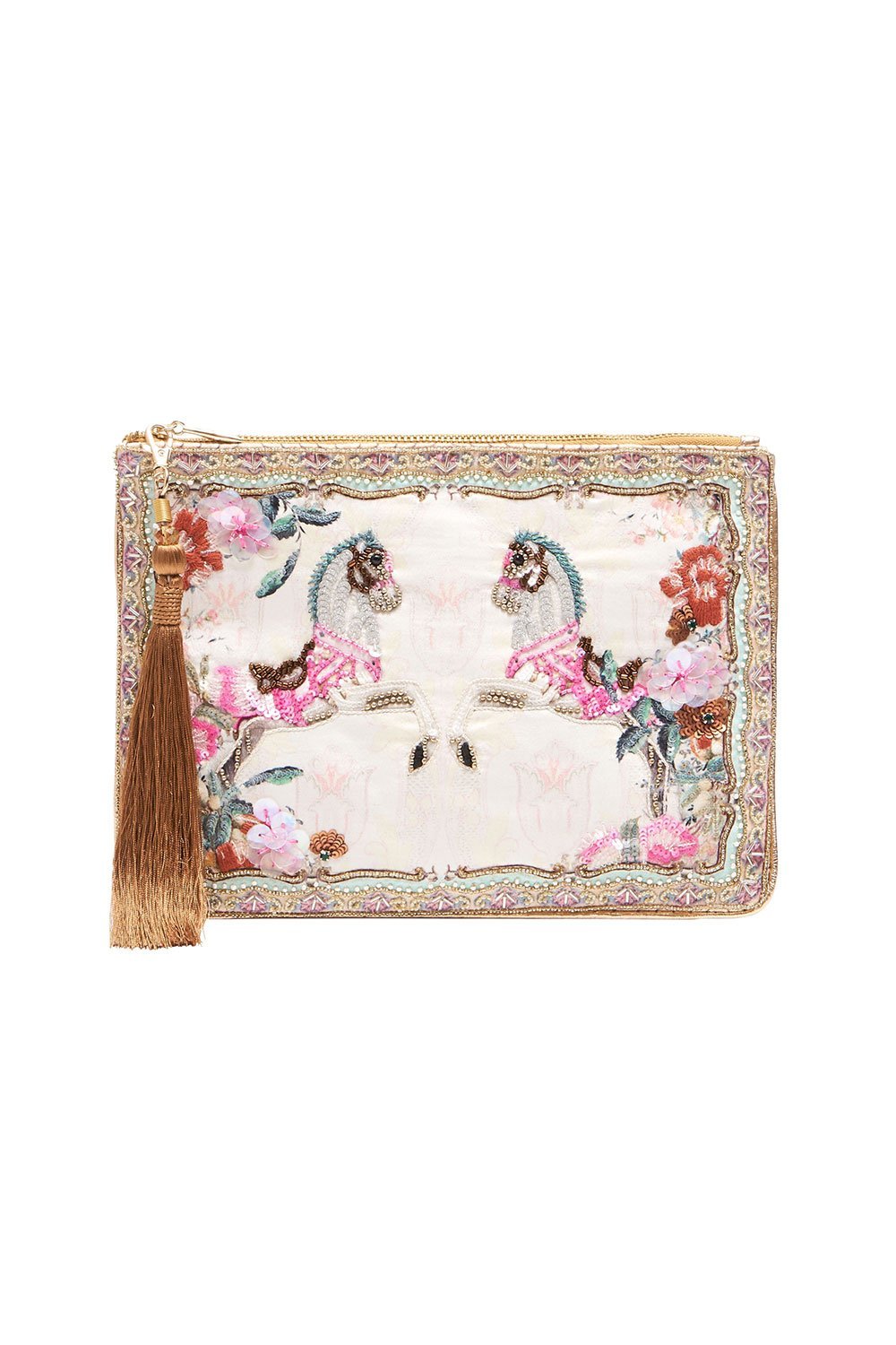 ZIP TOP CLUTCH CAROUSEL MADEMOISELLE