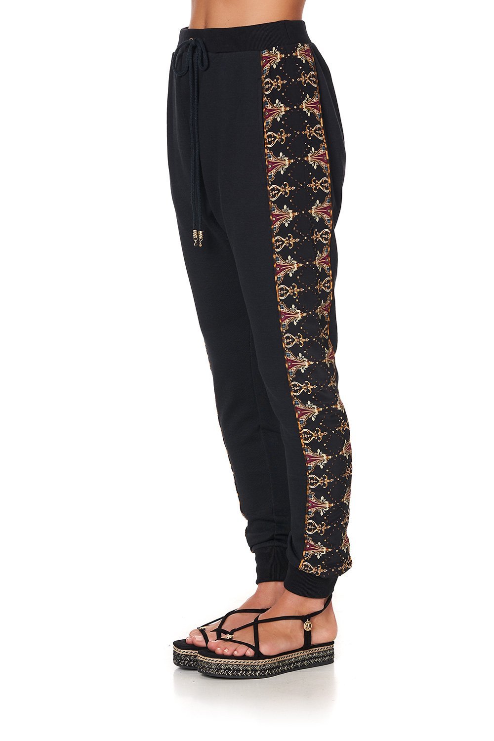 JERSEY AND SILK MIX DROP CROTCH PANT LADY LODGE
