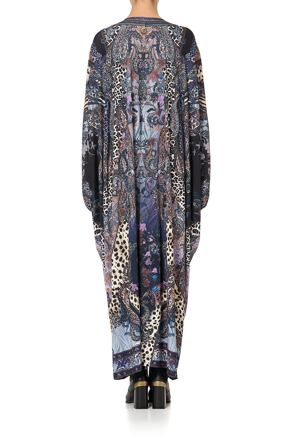 JERSEY SPLIT SLEEVE DRAPED DRESS FESTIVAL EXPRESS