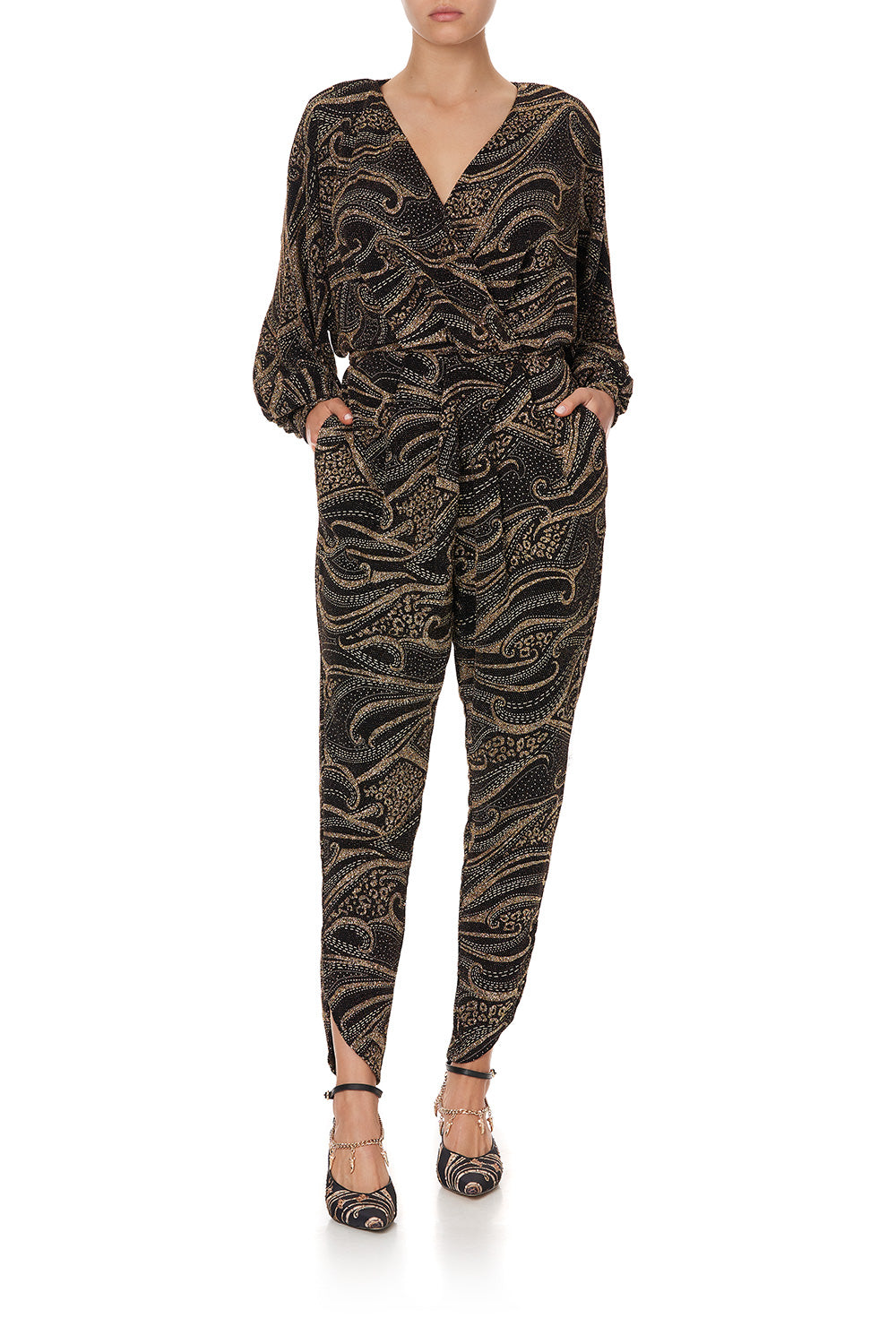 JERSEY TWIST FRONT JUMPSUIT STUDIO 54