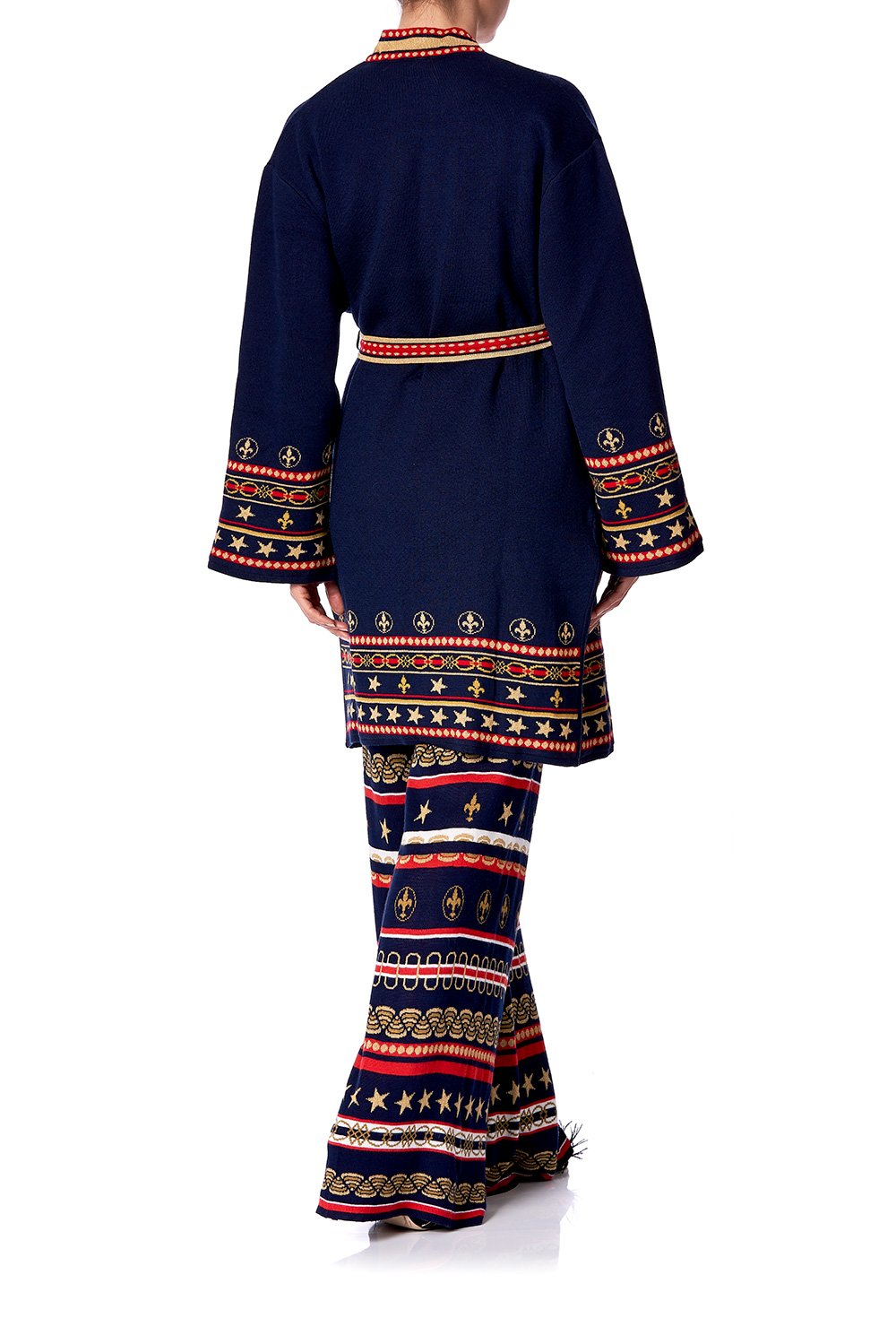 KNITTED JACKET WITH BELT COSTUME PARTY