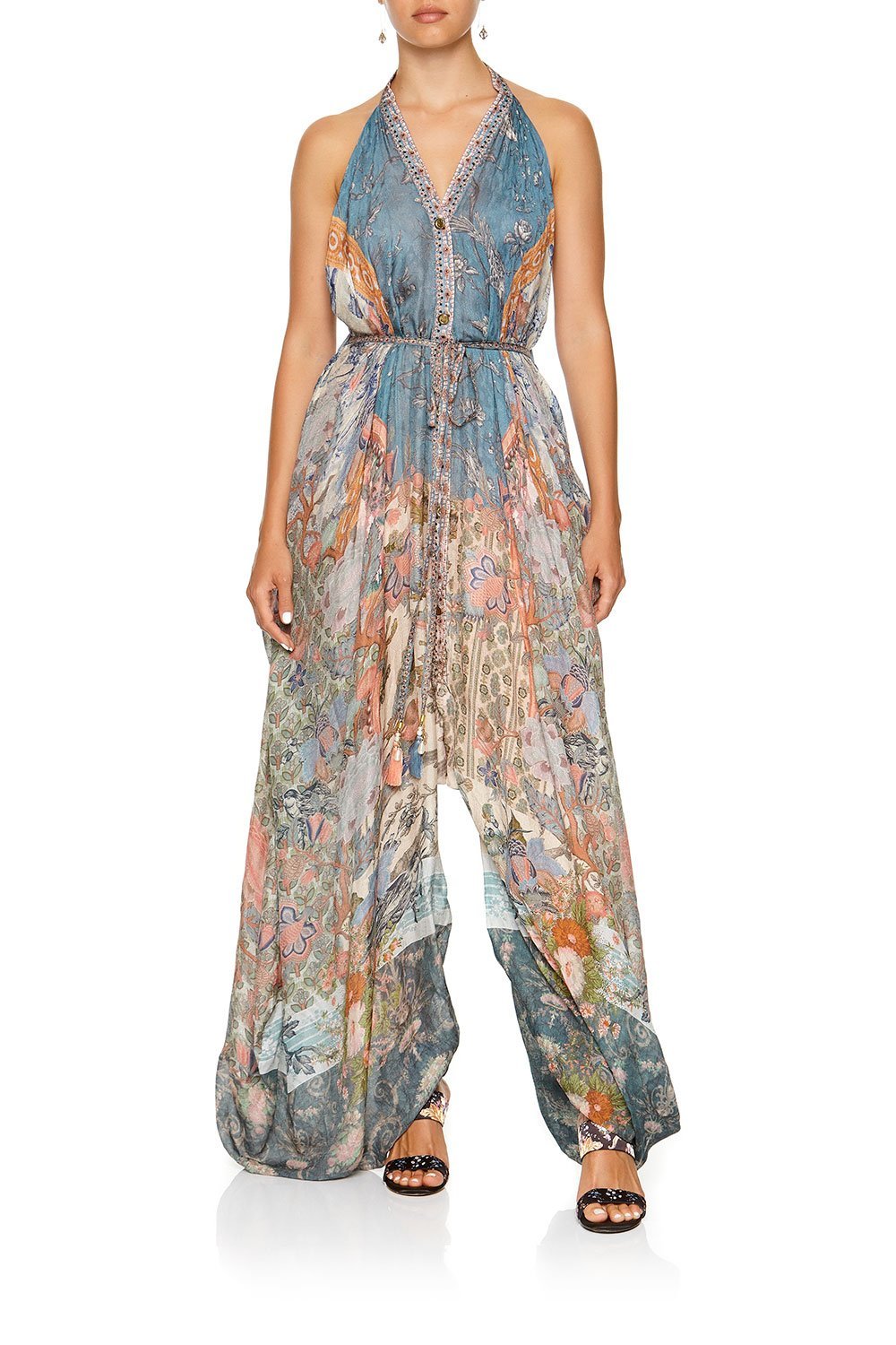 JUMPSUIT WITH DROP CROTCH PANT BLANCHES BLESSING