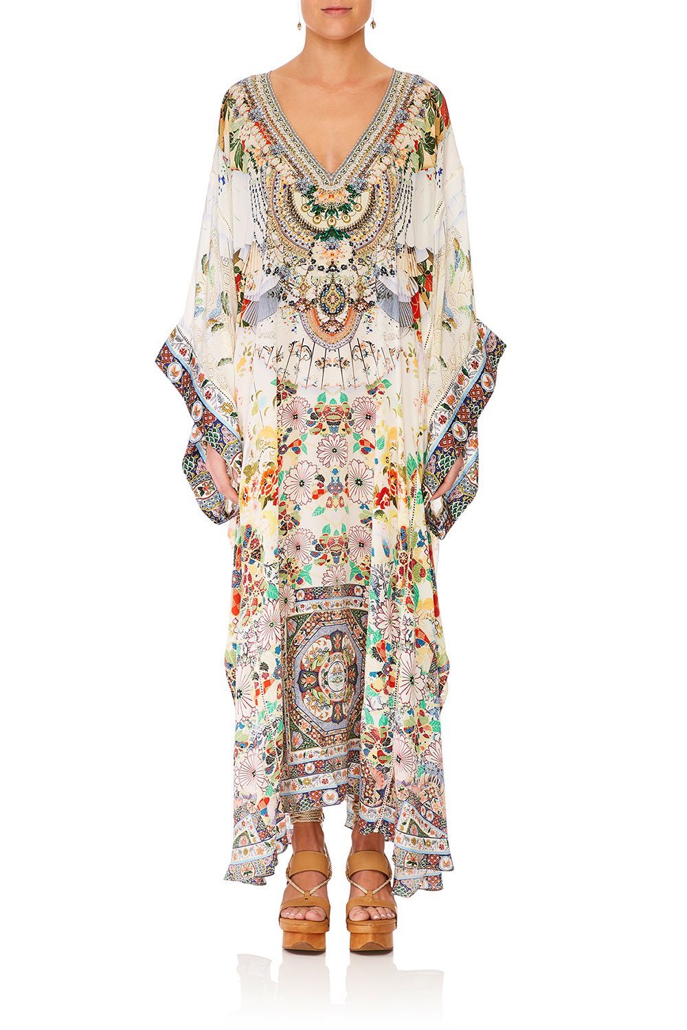 CAMILLA TIME AFTER TIME KAFTAN W SHEER SLEEVE