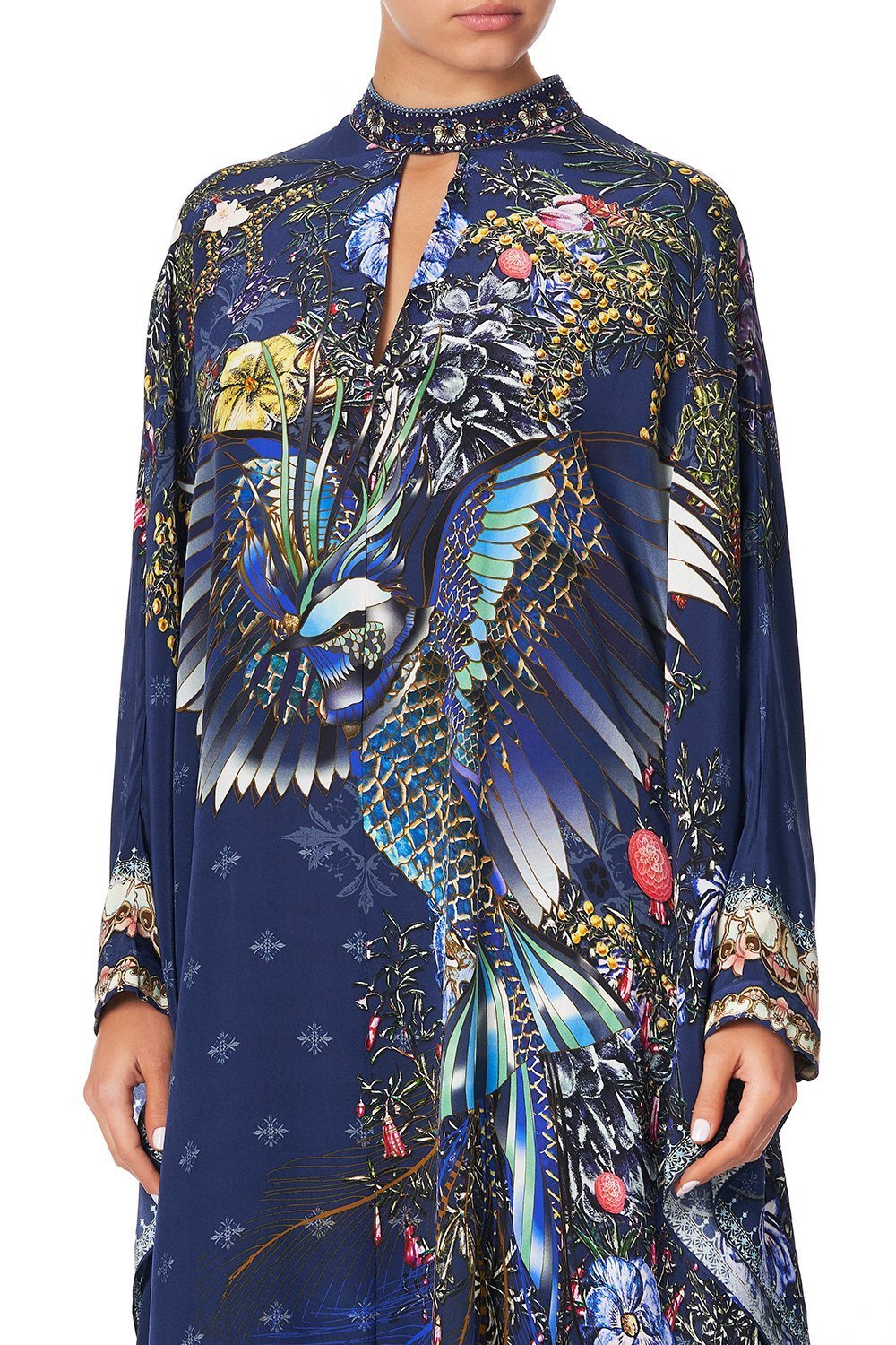 KAFTAN WITH HIGH COLLAR STAND SOUTHERN TWILIGHT