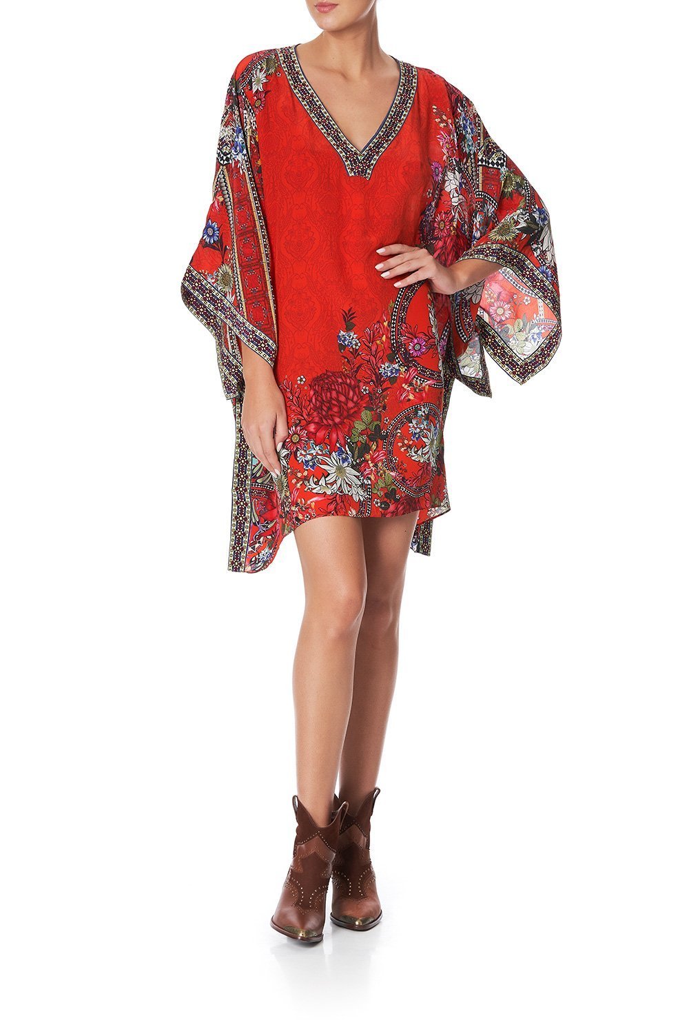 KAFTAN WITH SIDE WRAP WONDERING WARATAH