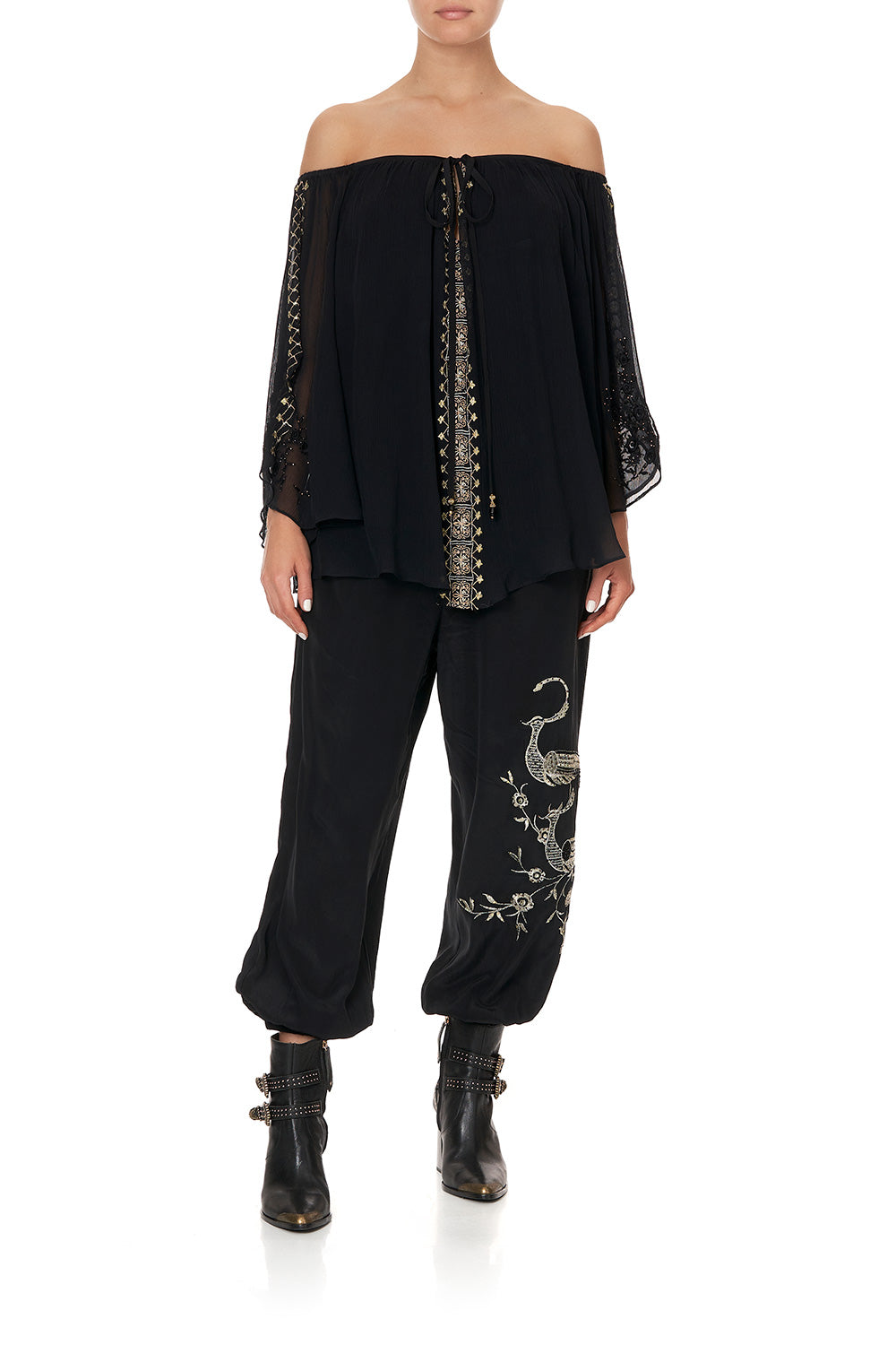 KEYHOLE OFF SHOULDER BLOUSE THE JEWELLED ARROW