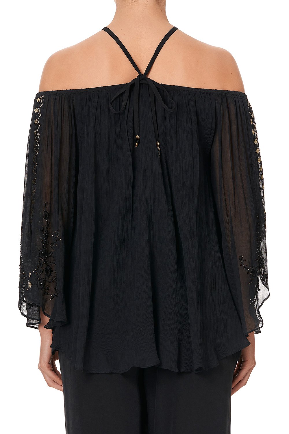 KEYHOLE OFF SHOULDER BLOUSE THE JEWELLED ARROW