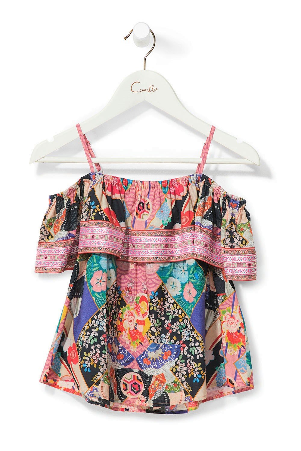 CAMILLA POSTCARDS FROM MARS KIDS RUFFLE TOP W TRIM