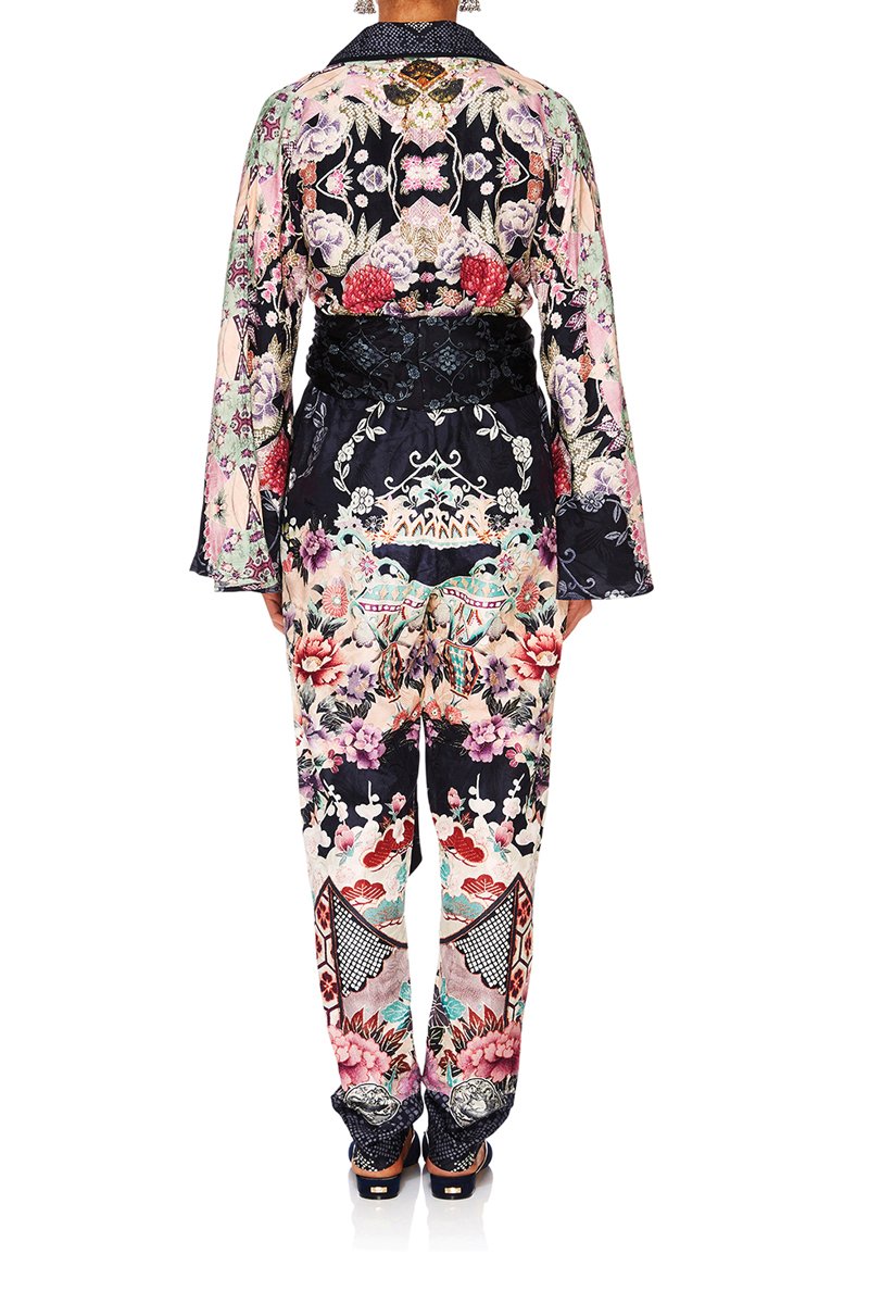 CAMILLA NIGHTS WITH HER KIMONO SLEEVE JUMPSUIT WPIPING