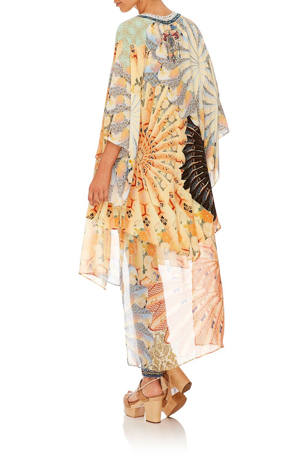 CAMILLA FOR THE FANS KIMONO W LONG UNDERLAY