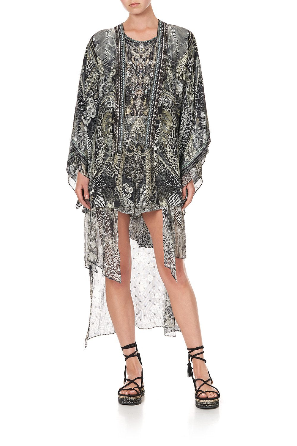 KIMONO WITH LONG UNDERLAYER ONE TRIBE