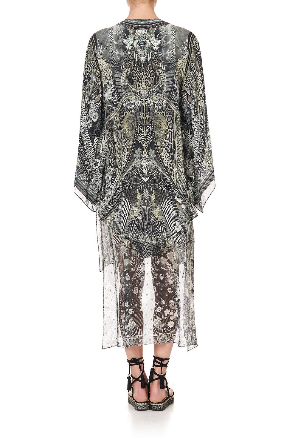 KIMONO WITH LONG UNDERLAYER ONE TRIBE