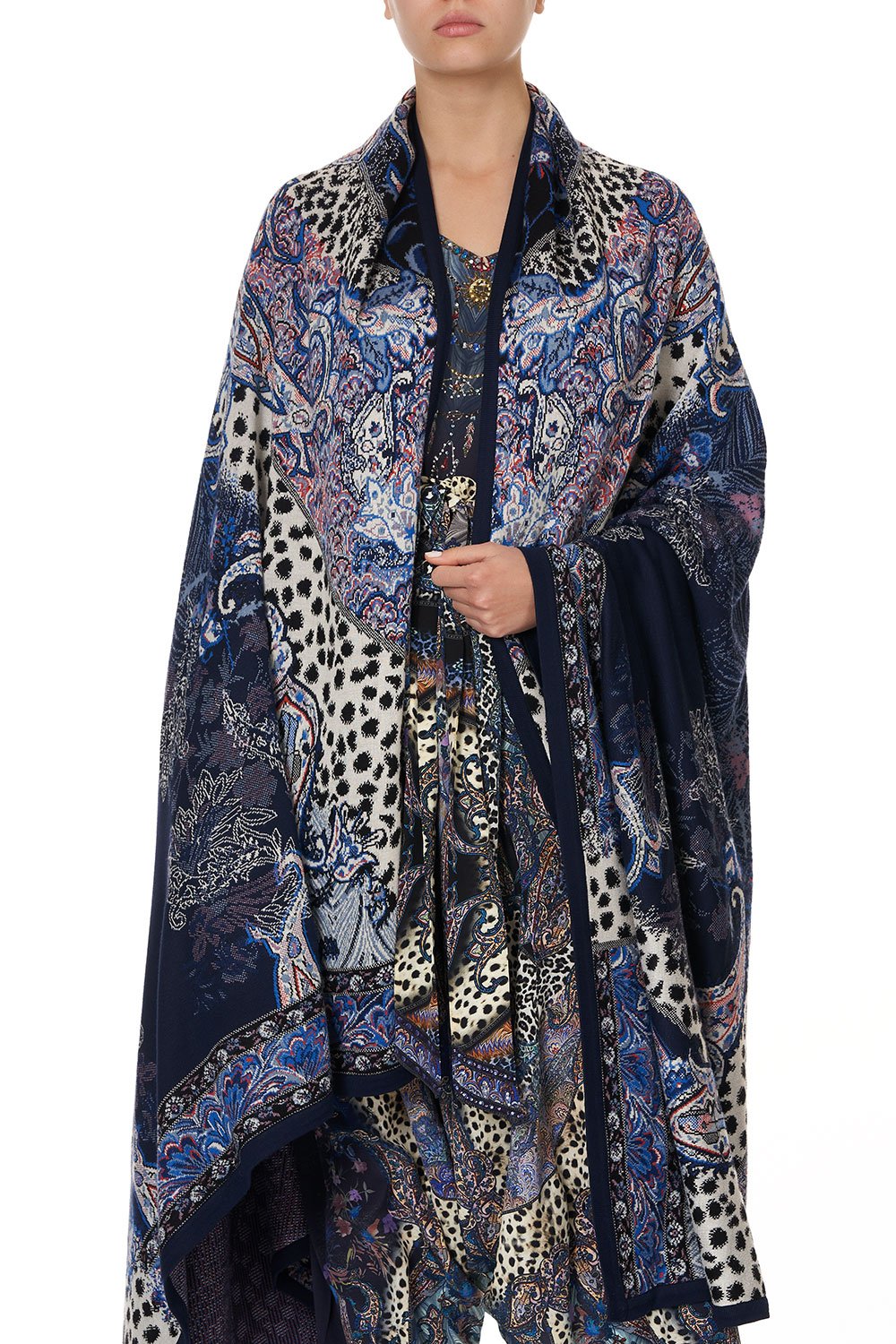 KNIT JACQUARD BLANKET FESTIVAL EXPRESS