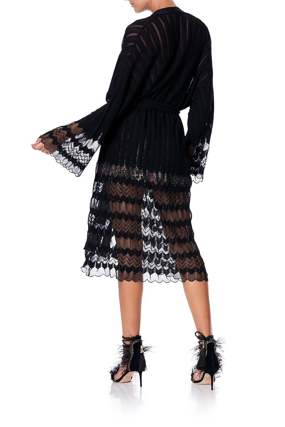 CAMILLA KNITTED LACE CARDIGAN MARAIS AT MIDNIGHT