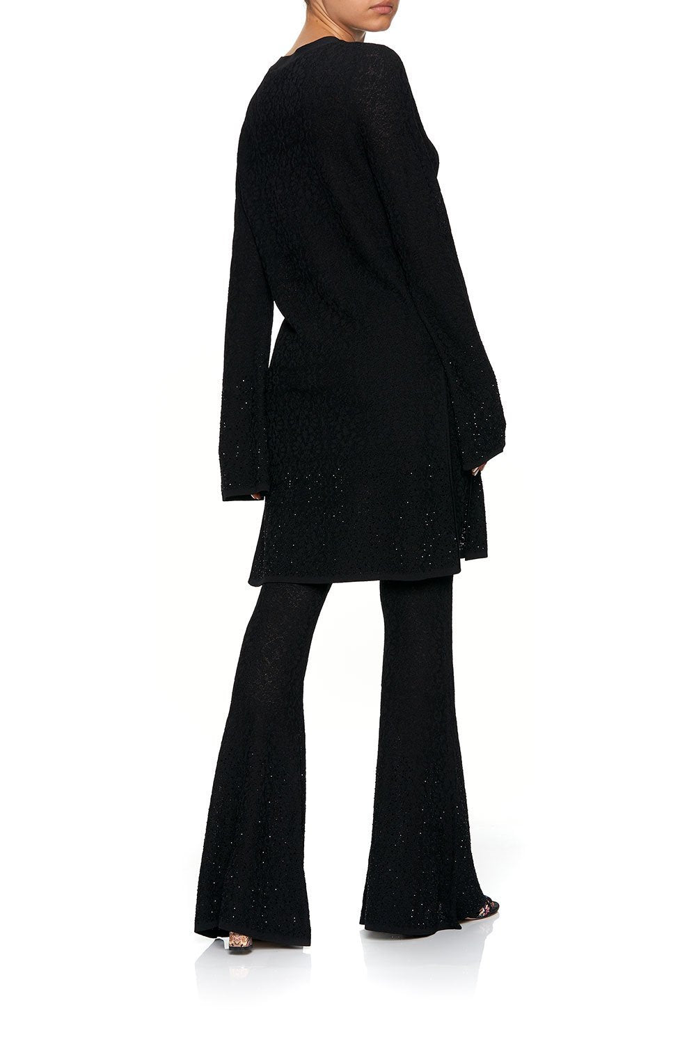 LACE KNIT TUNIC BLACK