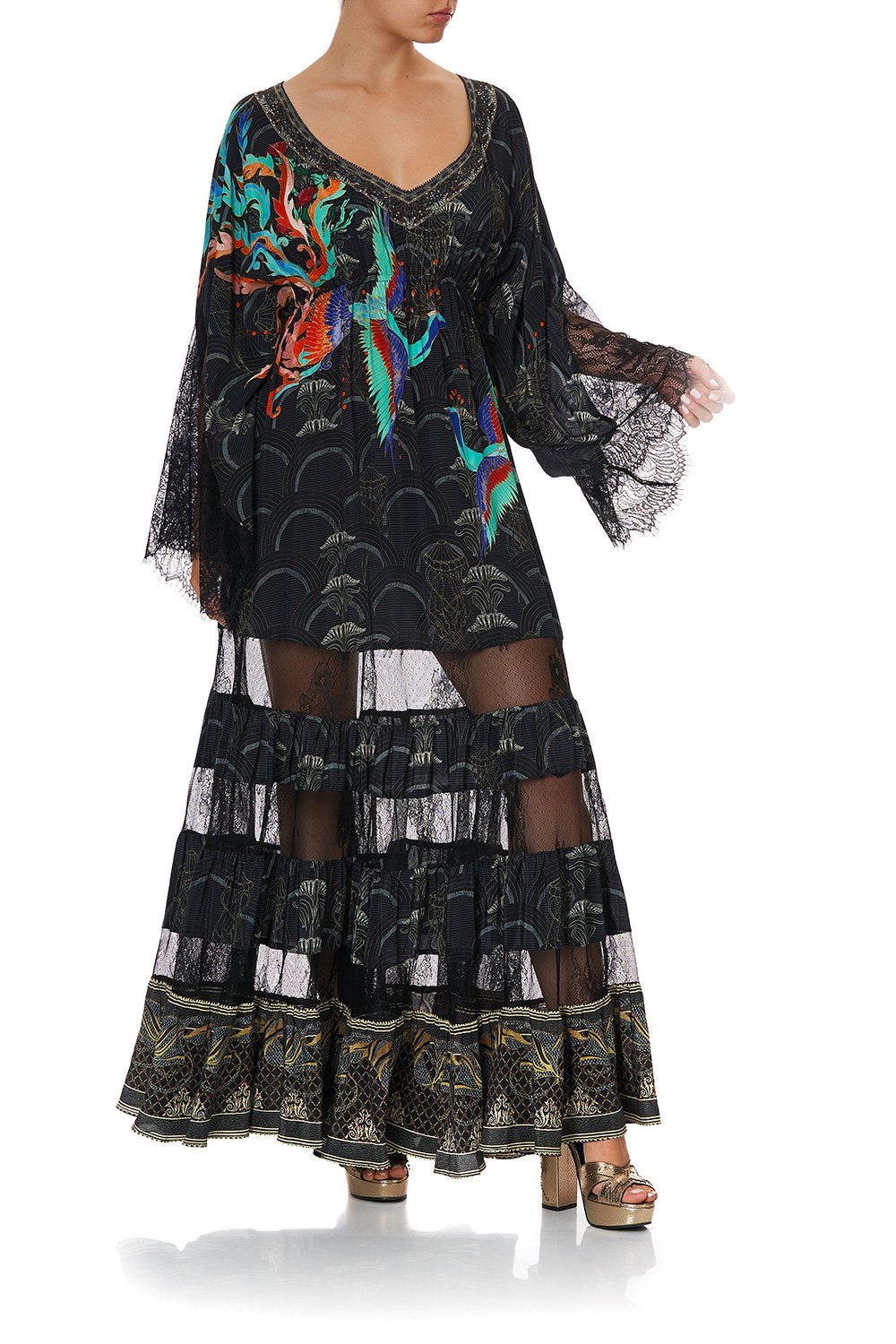 LACE PANEL DRESS WISE WINGS