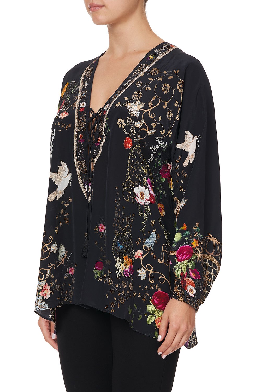 LACE UP BLOUSE MIRROR MIRROR