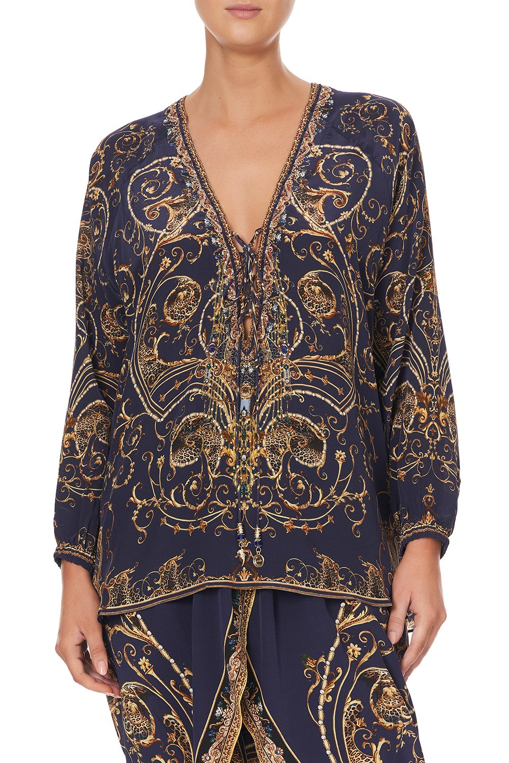 LACE UP BLOUSE SEVEN DAY WEEKEND