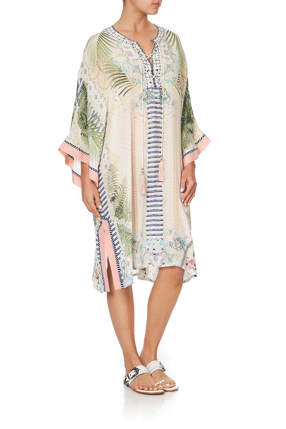 LACE UP FRONT KAFTAN BEACH SHACK