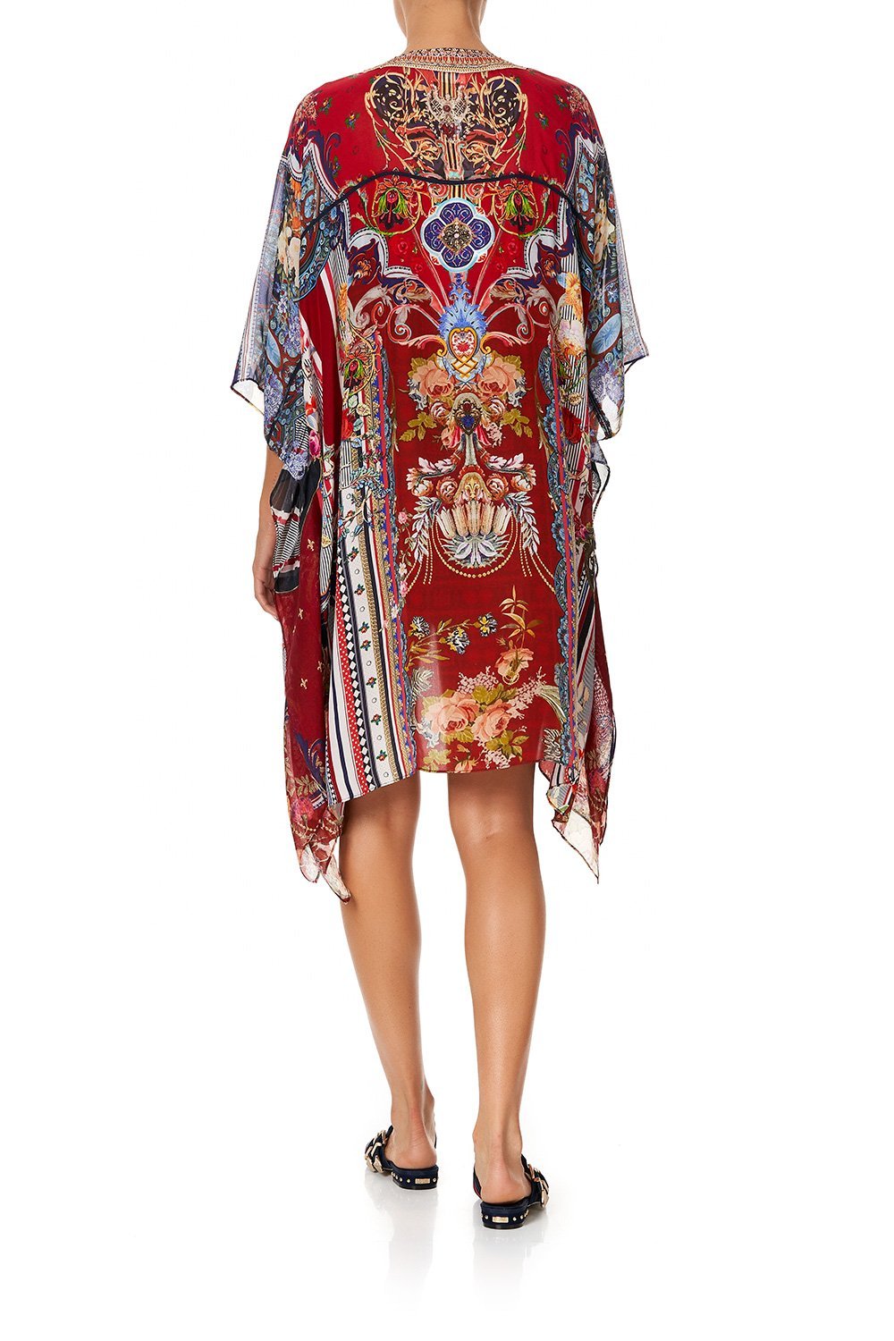 CAMILLA LACE UP KAFTAN WITH INSERT TRIM COSTUME PARTY