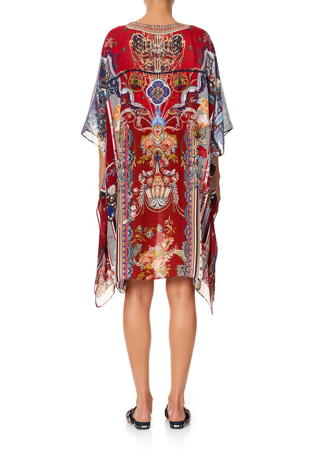 CAMILLA LACE UP KAFTAN WITH INSERT TRIM COSTUME PARTY