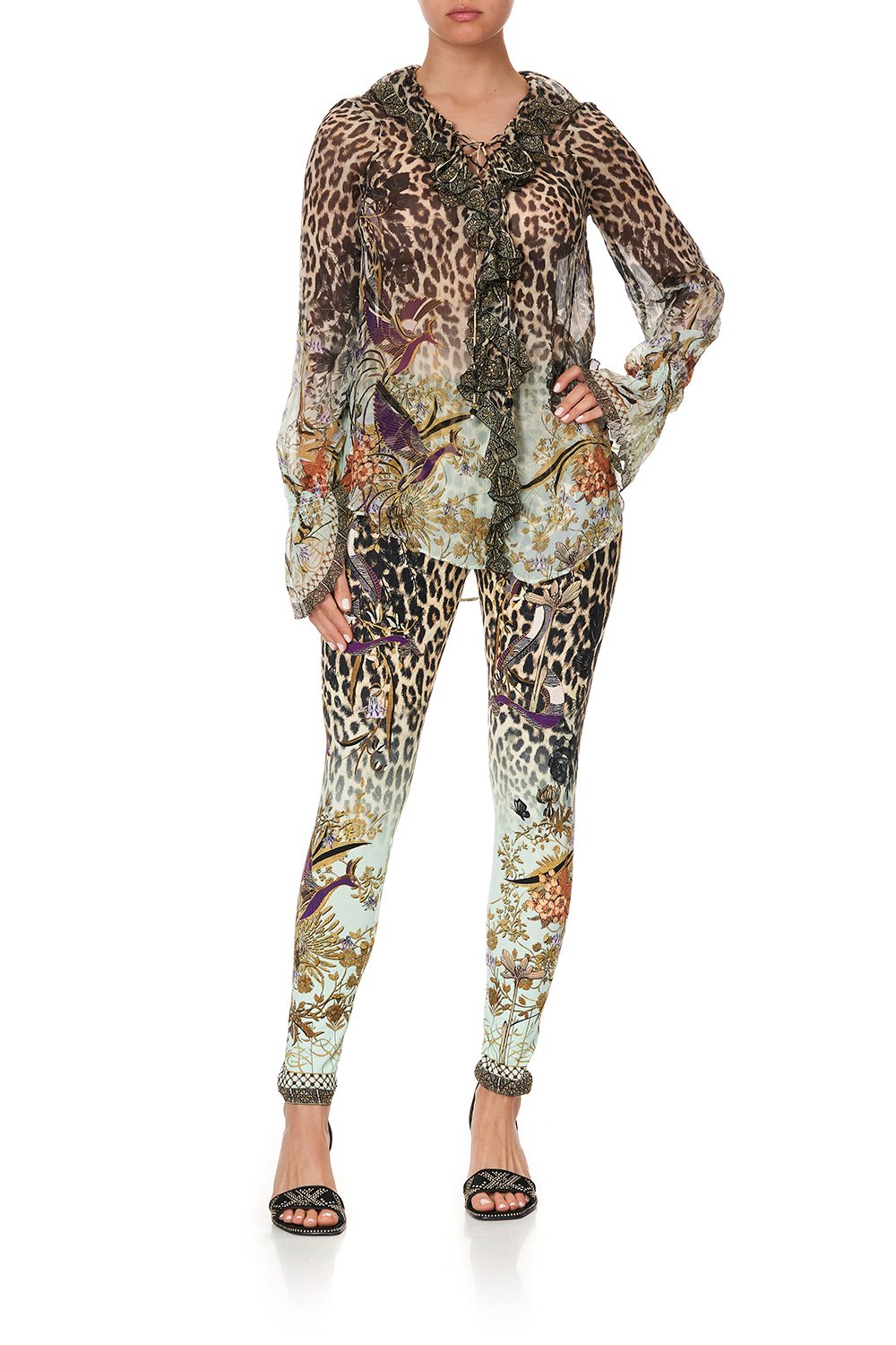 LACE UP RUFFLE BLOUSE NOMADIC NYMPH