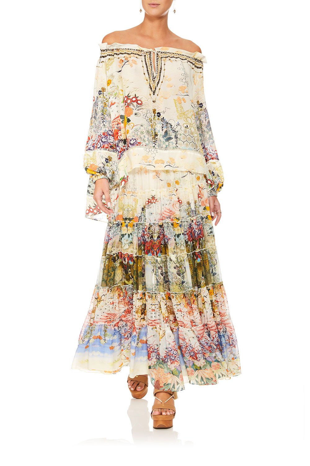 CAMILLA LADY LABYRINTH OFF THE SHOULDER BLOUSE