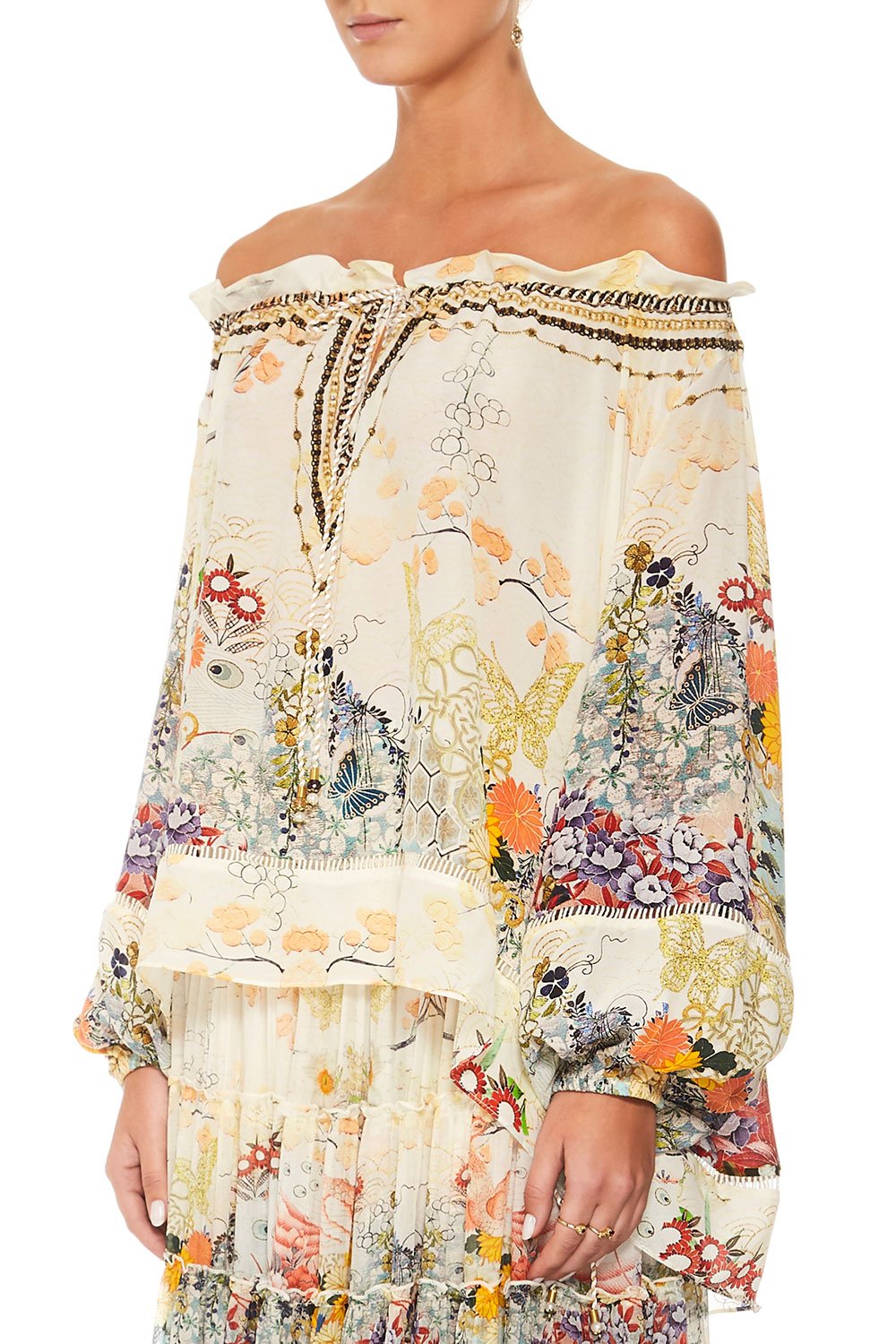 CAMILLA LADY LABYRINTH OFF THE SHOULDER BLOUSE