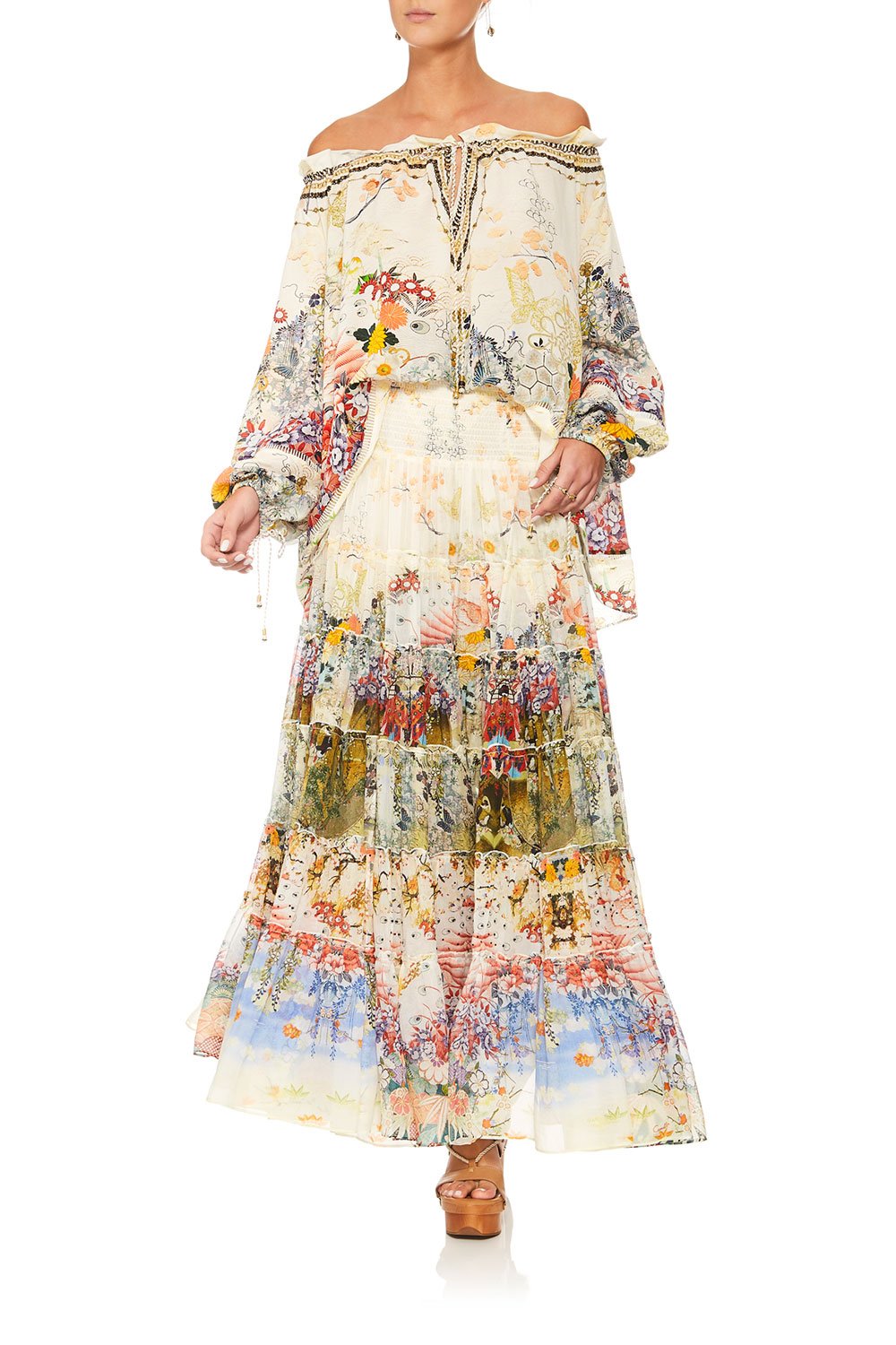 CAMILLA LADY LABYRINTH OFF THE SHOULDER BLOUSE